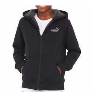 Puma Kids Sherpa Lined Hoodie full Zip Jacket Excellent Condition Size (14-16)